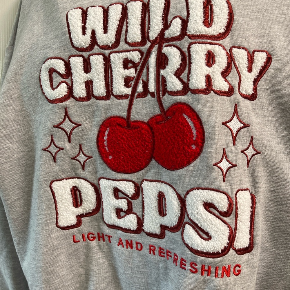Wild Cherry Pepsi Sweatshirt.  NWT, S-L